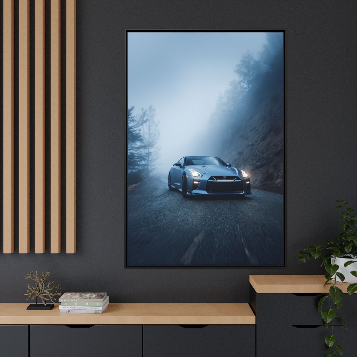Nissan GT-R R35 – Godzilla Silhouette | Luxury Matte Canvas