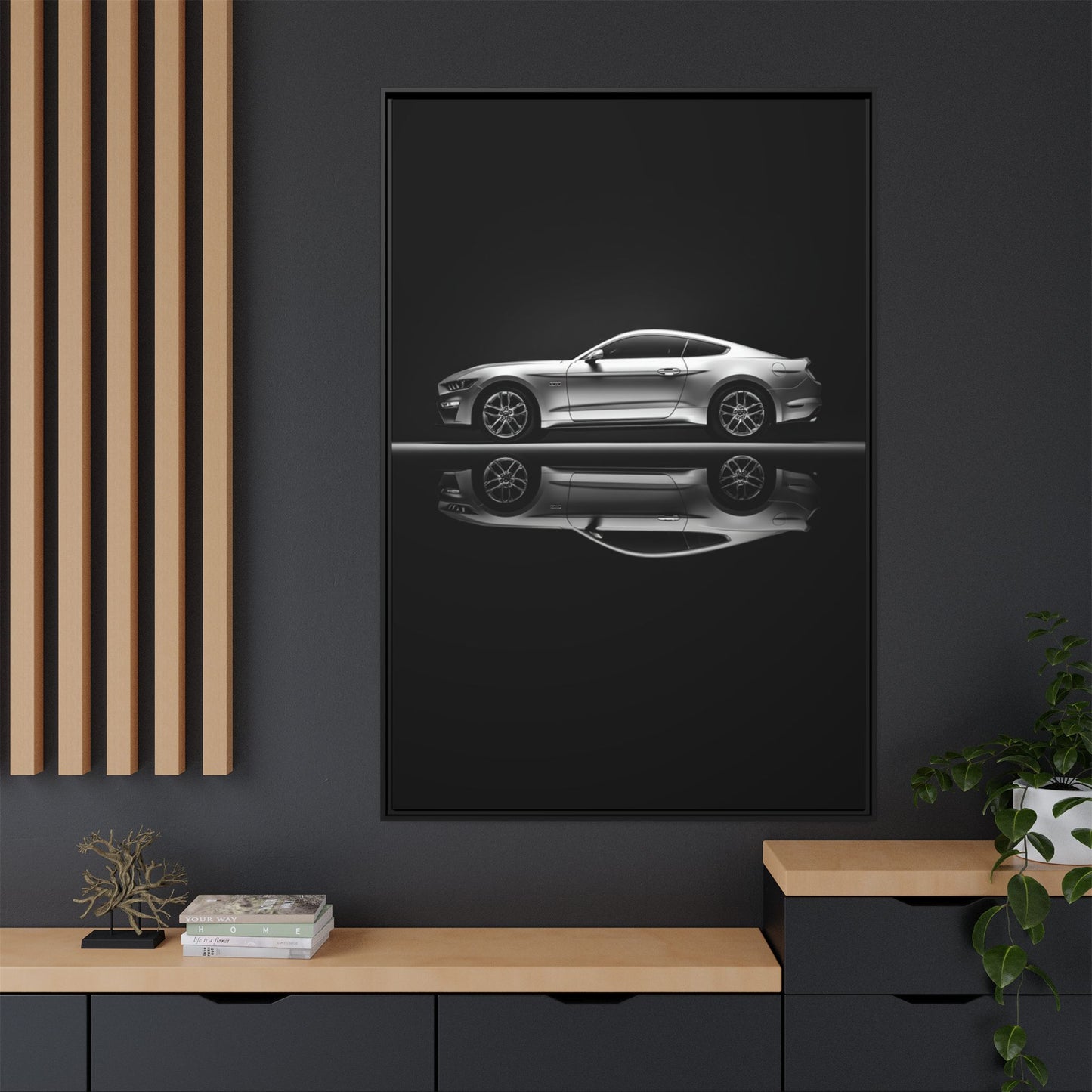 Ford Mustang GT (S550) – Modern Muscle Silhouette | Luxury Matte Canvas