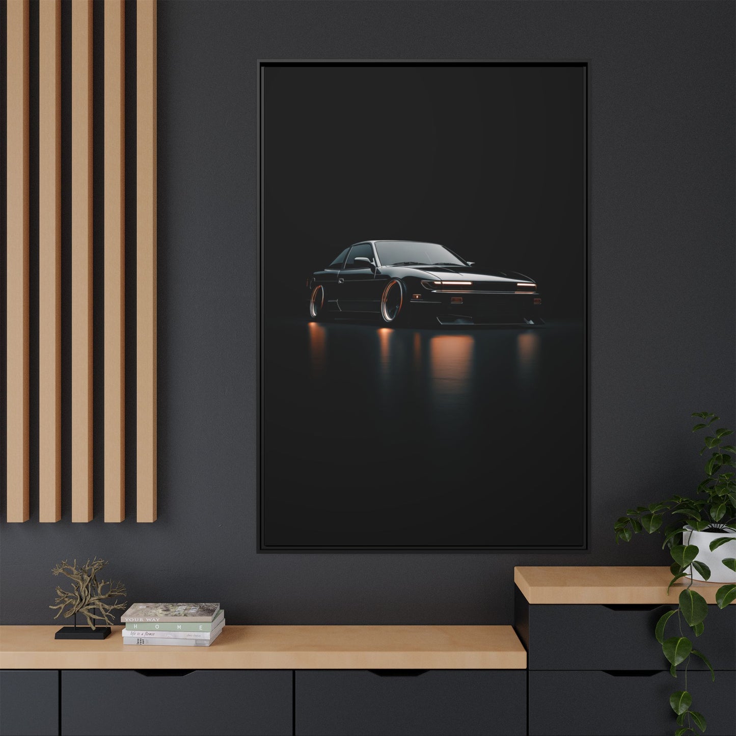 Nissan 240SX S13 – JDM Drift Icon Silhouette | Luxury Matte Canvas