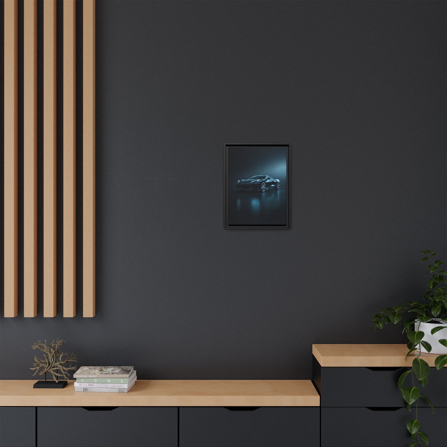 Chevrolet Corvette C8 Stingray – Mid-Engine Silhouette | Luxury Matte Canvas