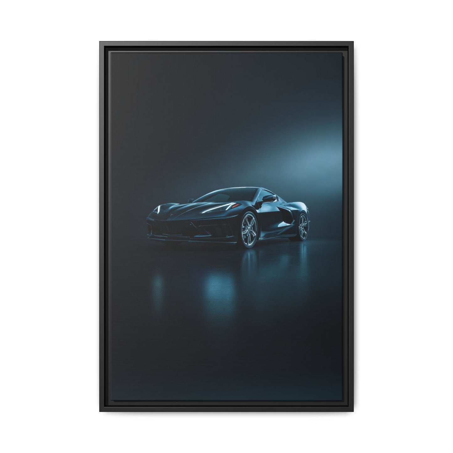 Chevrolet Corvette C8 Stingray – Mid-Engine Silhouette | Luxury Matte Canvas