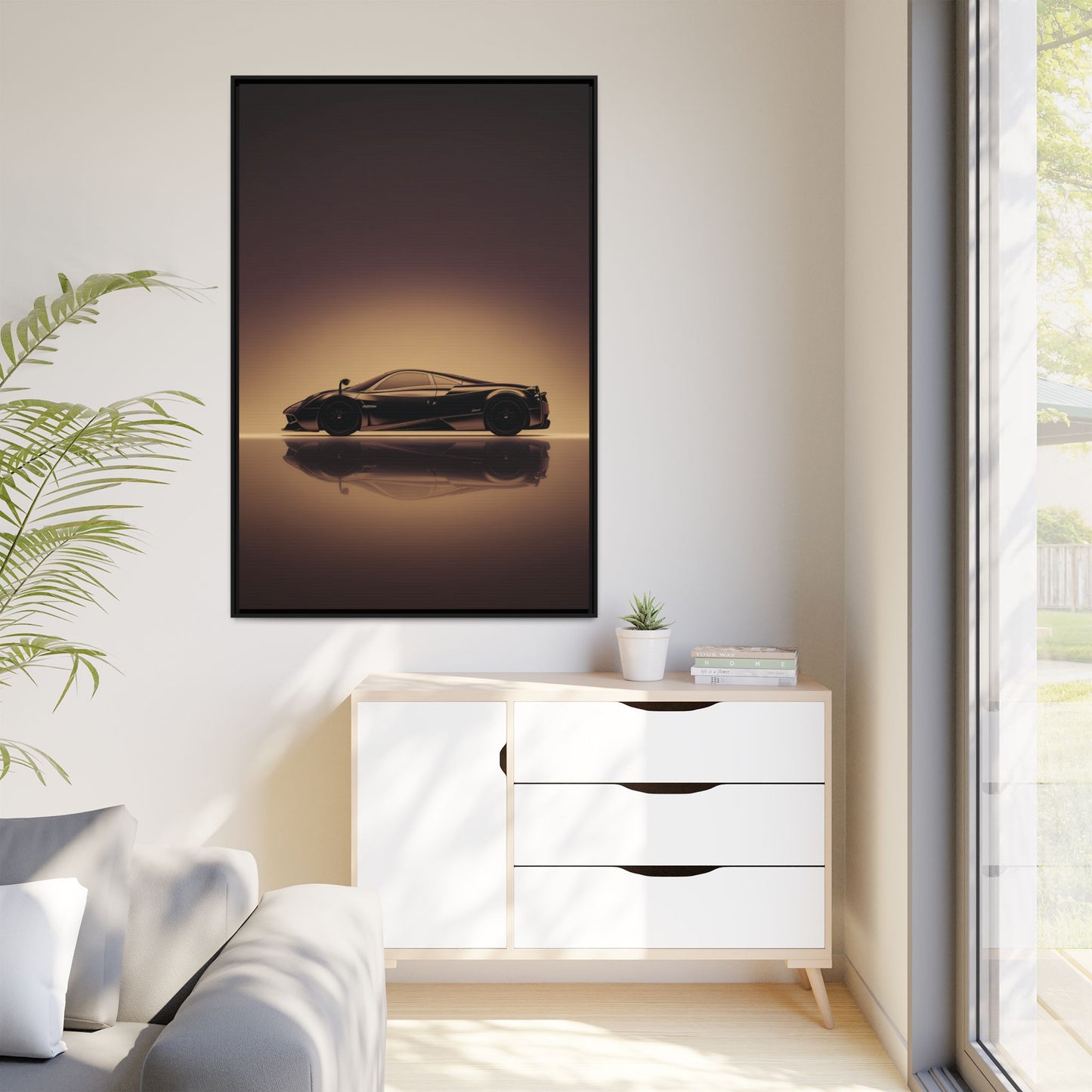 Pagani Huayra – Airflow Silhouette | Luxury Matte Canvas