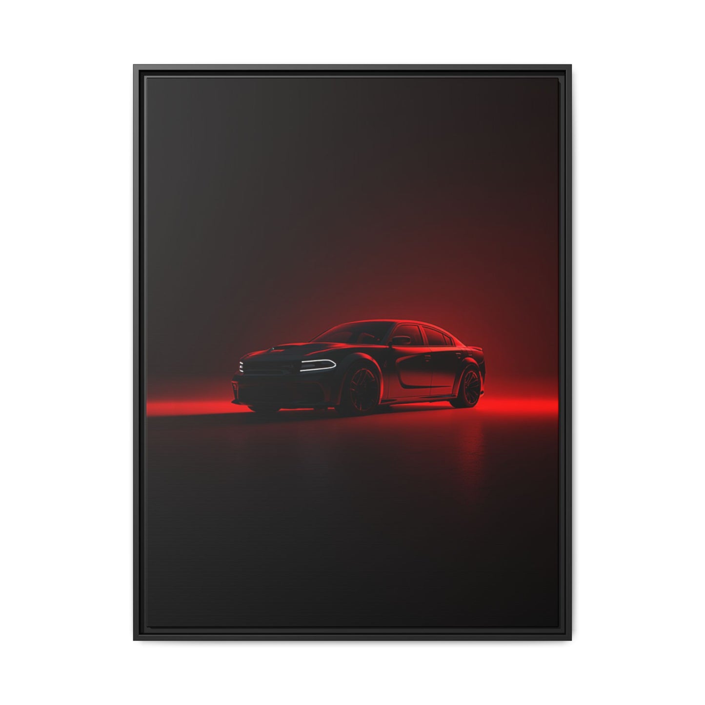 Dodge Charger Hellcat – Supercharged Sedan Silhouette | Luxury Matte Canvas