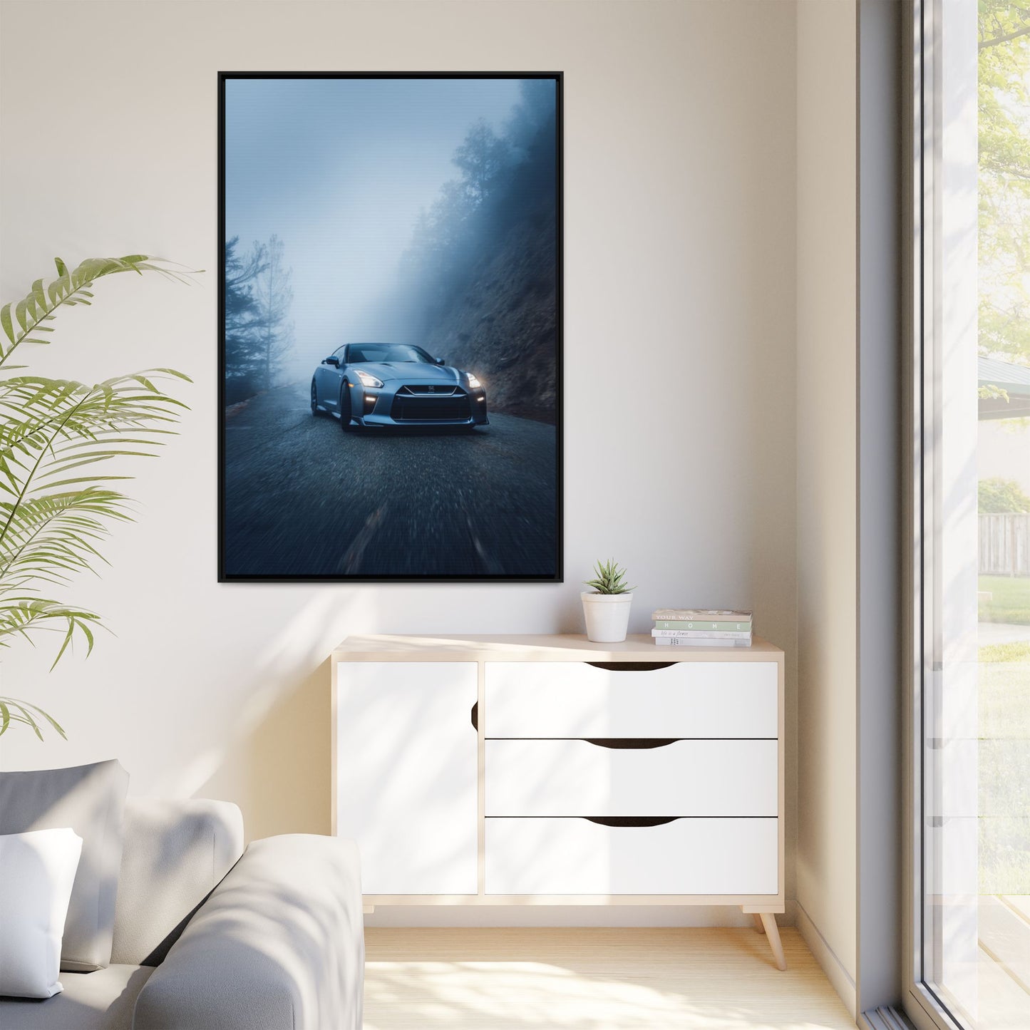 Nissan GT-R R35 – Godzilla Silhouette | Luxury Matte Canvas