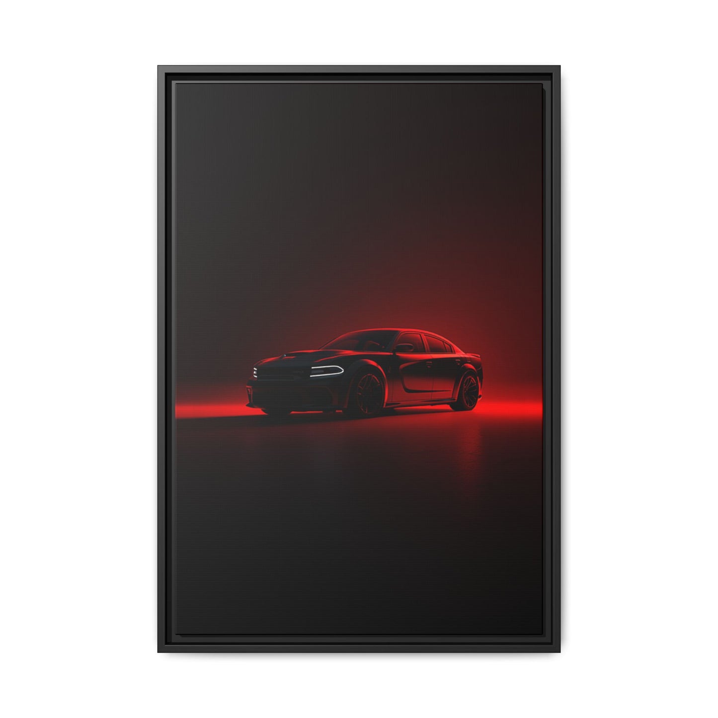 Dodge Charger Hellcat – Supercharged Sedan Silhouette | Luxury Matte Canvas