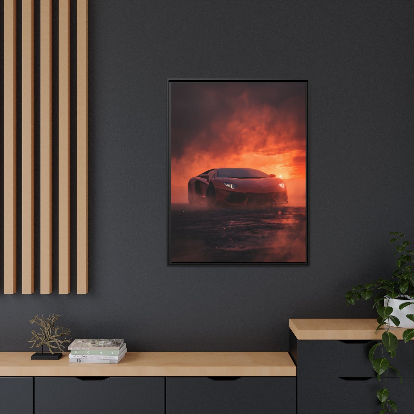 Lamborghini Aventador – Dominance Silhouette | Luxury Matte Canvas