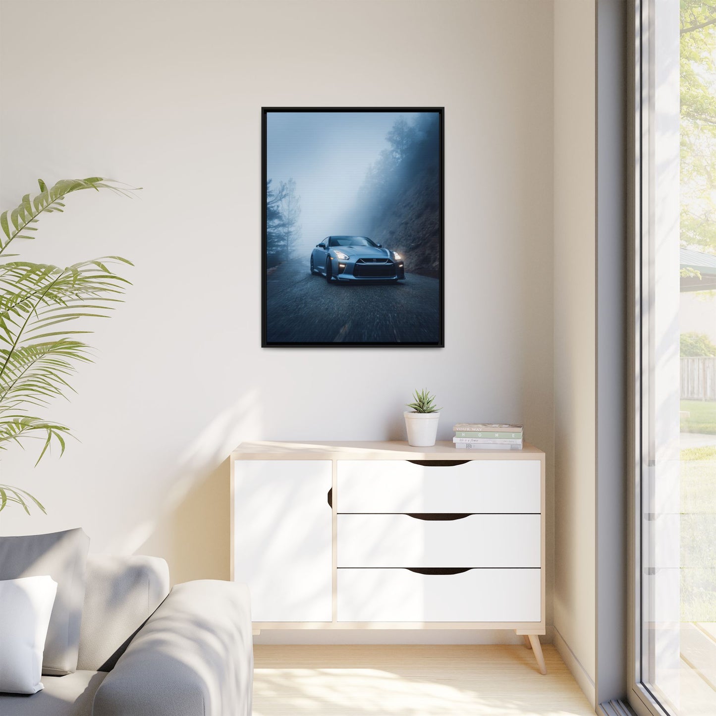 Nissan GT-R R35 – Godzilla Silhouette | Luxury Matte Canvas