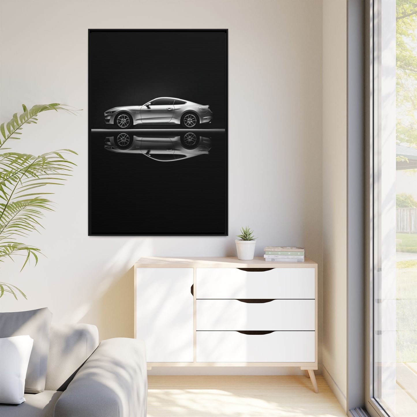 Ford Mustang GT (S550) – Modern Muscle Silhouette | Luxury Matte Canvas