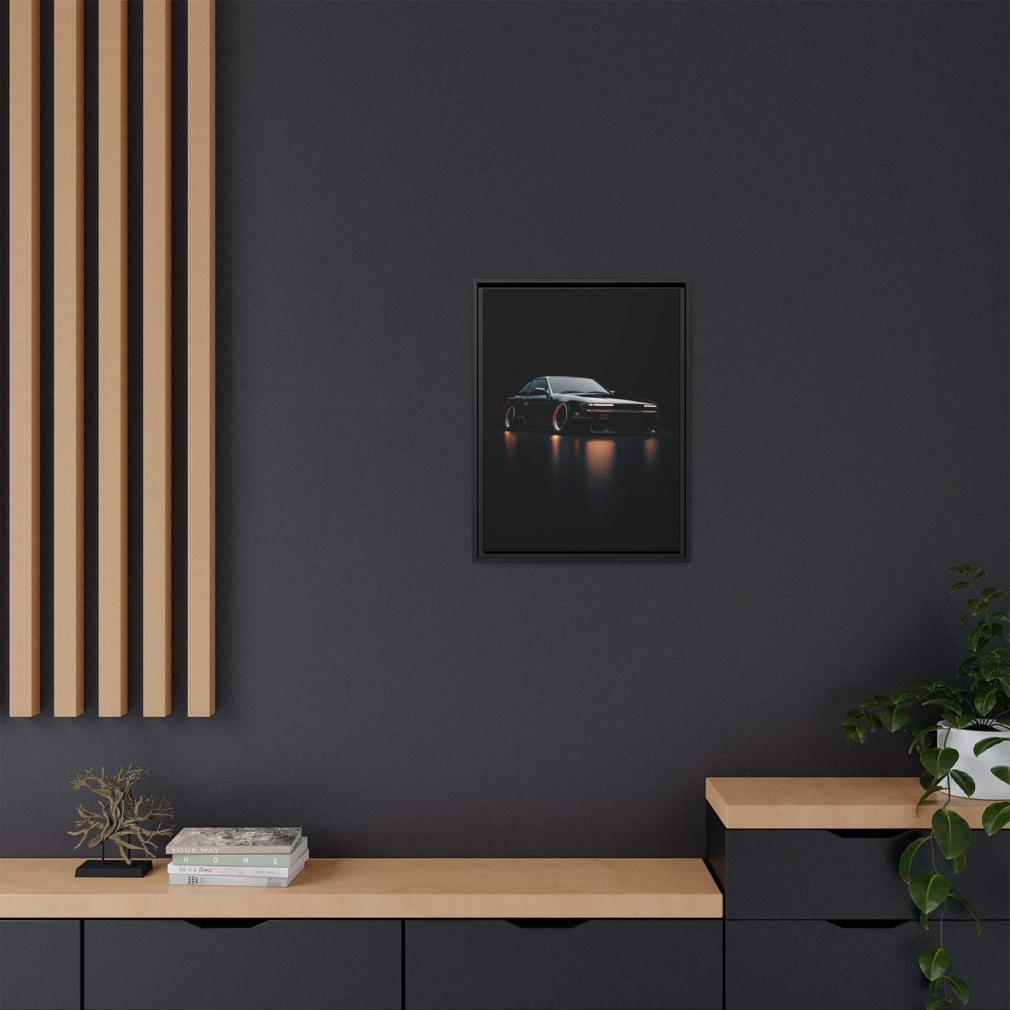 Nissan 240SX S13 – JDM Drift Icon Silhouette | Luxury Matte Canvas