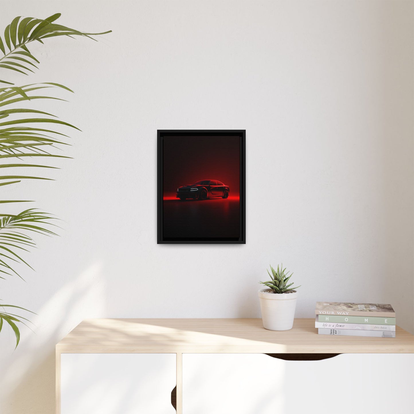 Dodge Charger Hellcat – Supercharged Sedan Silhouette | Luxury Matte Canvas