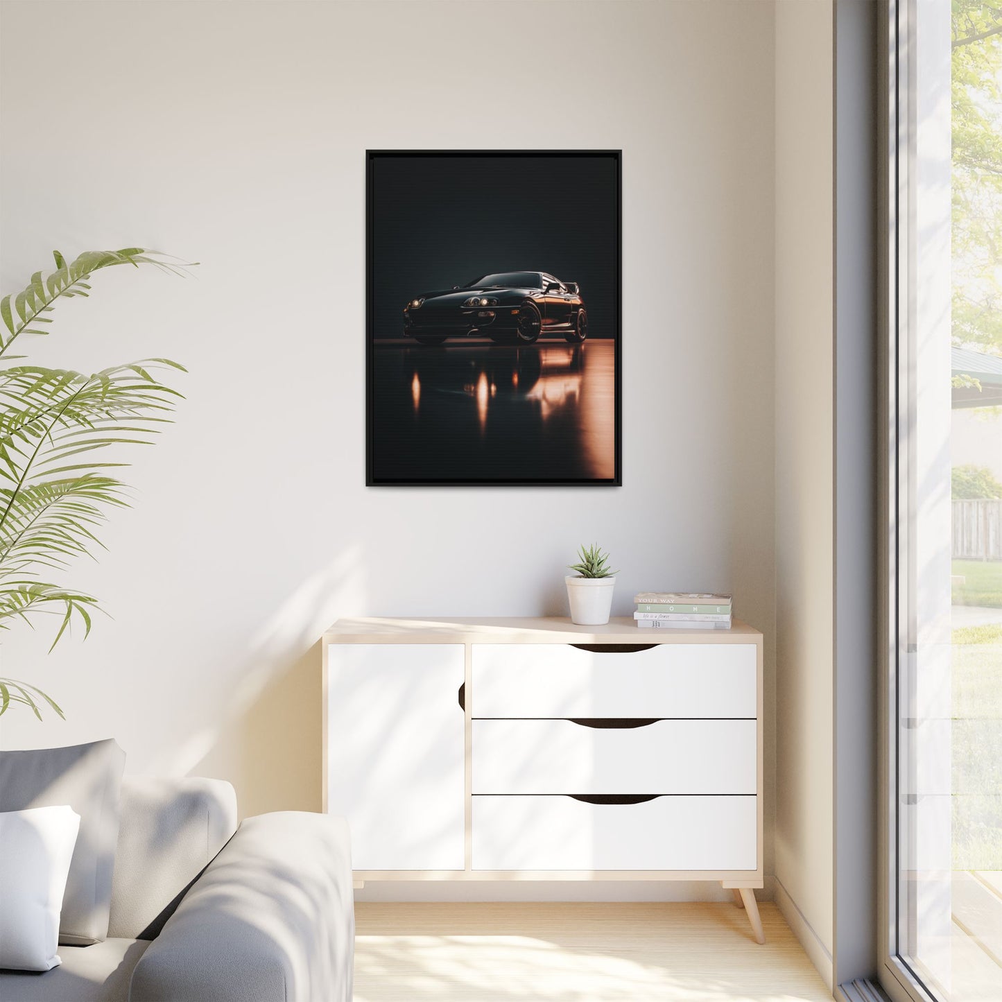 Toyota Supra MK4 – JDM Icon Silhouette | Luxury Matte Canvas