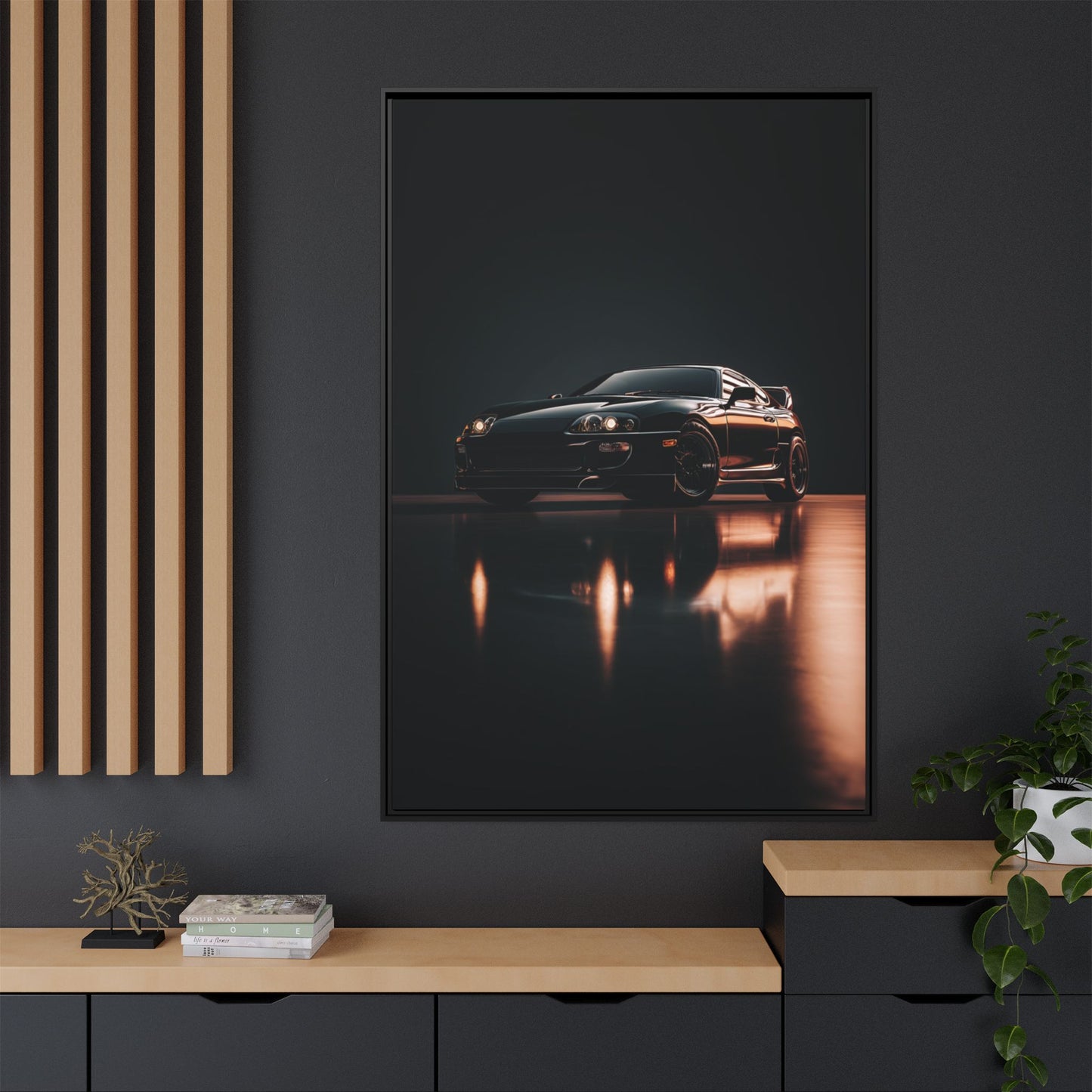Toyota Supra MK4 – JDM Icon Silhouette | Luxury Matte Canvas