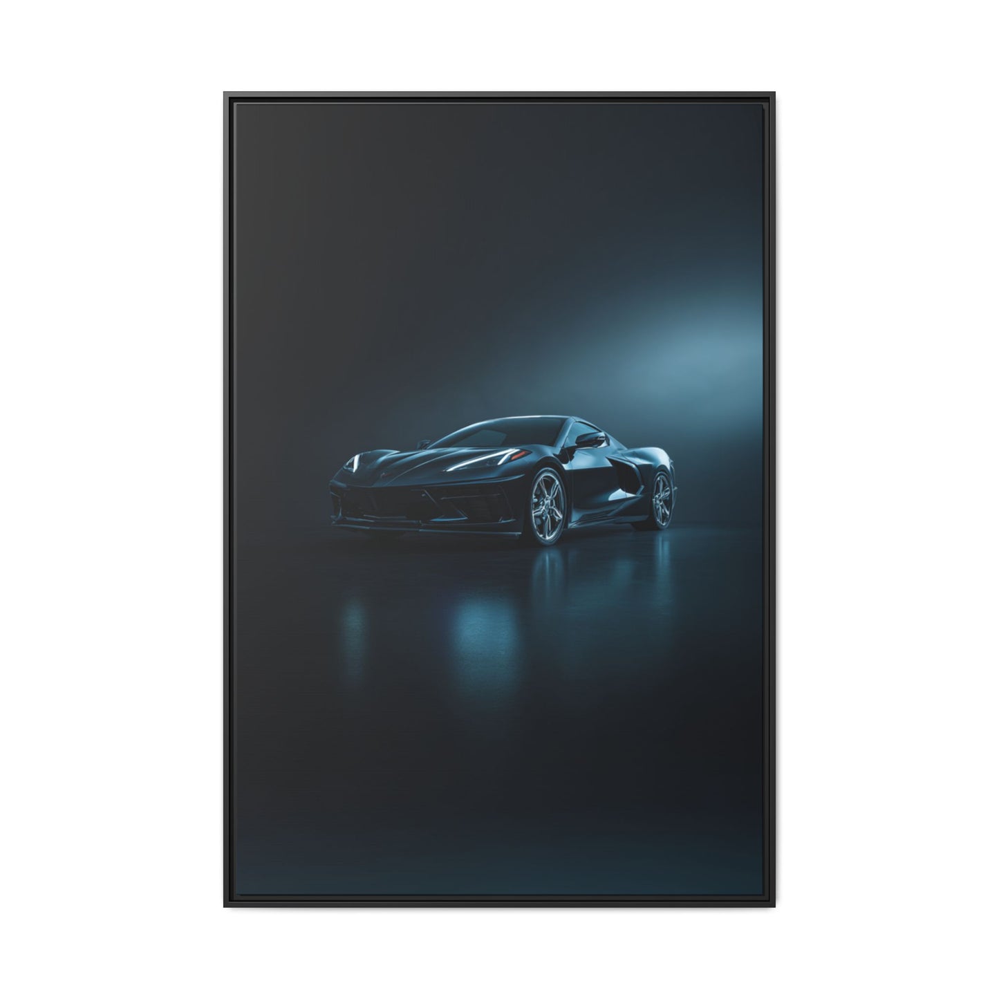 Chevrolet Corvette C8 Stingray – Mid-Engine Silhouette | Luxury Matte Canvas