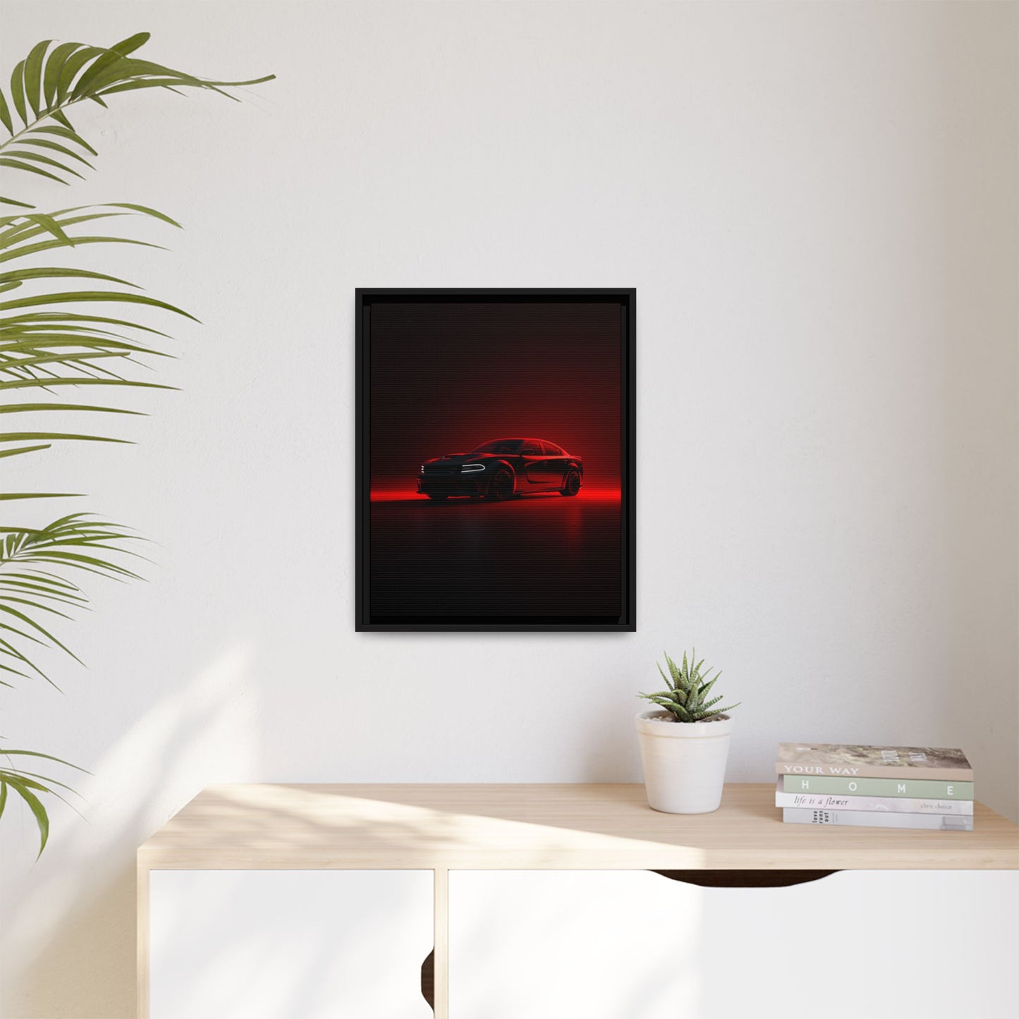 Dodge Charger Hellcat – Supercharged Sedan Silhouette | Luxury Matte Canvas