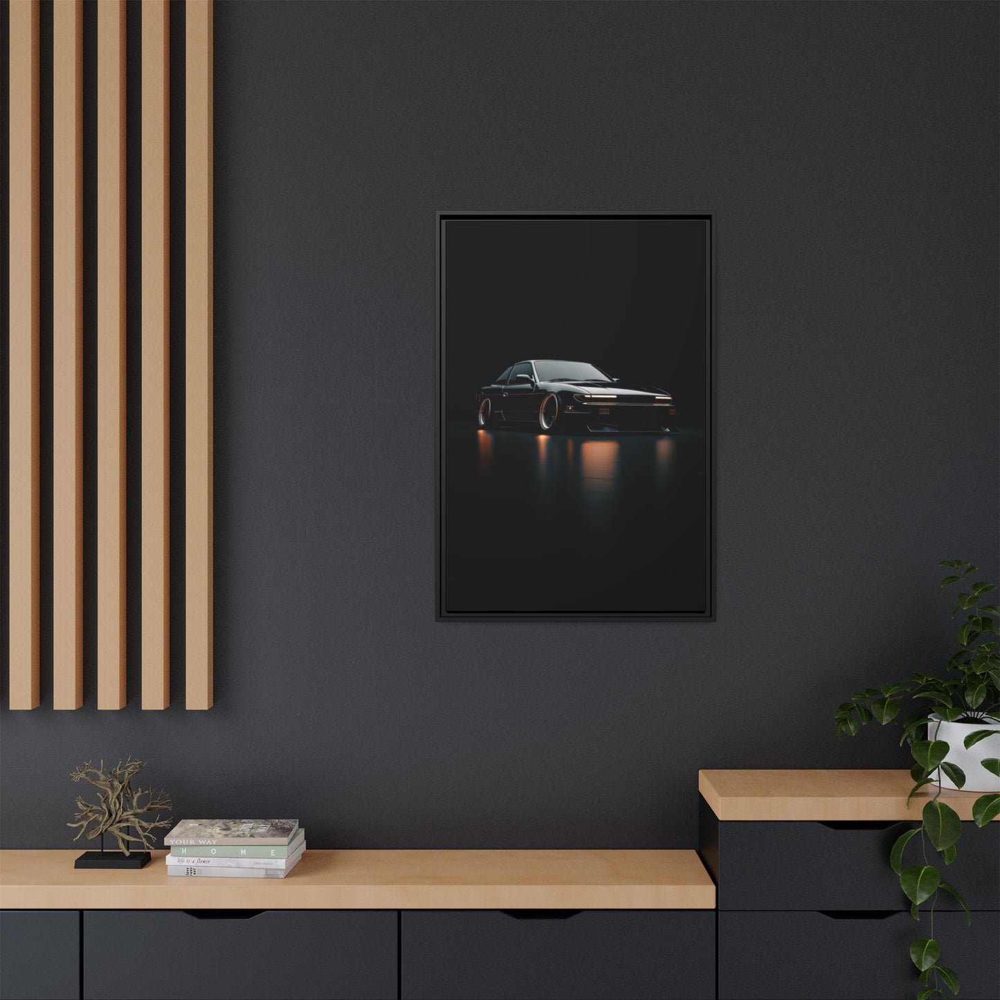 Nissan 240SX S13 – JDM Drift Icon Silhouette | Luxury Matte Canvas