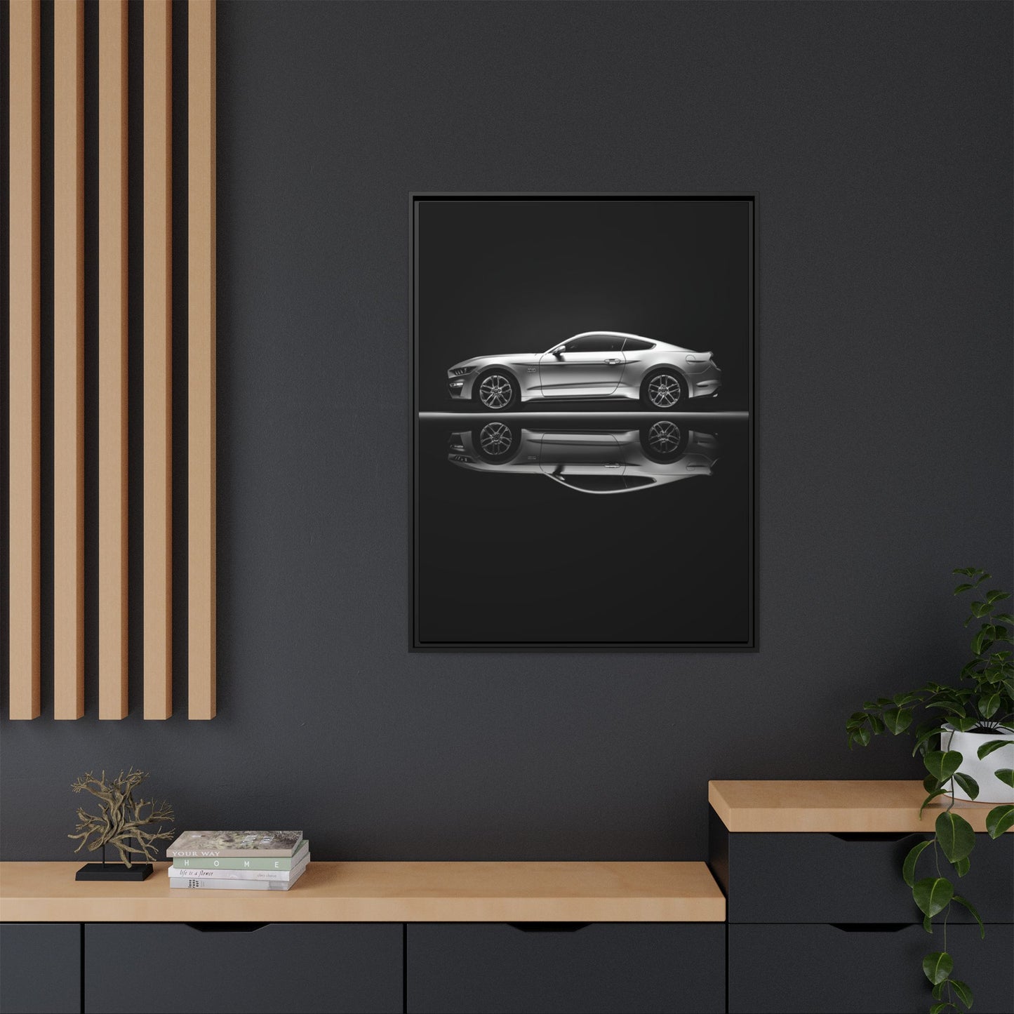 Ford Mustang GT (S550) – Modern Muscle Silhouette | Luxury Matte Canvas