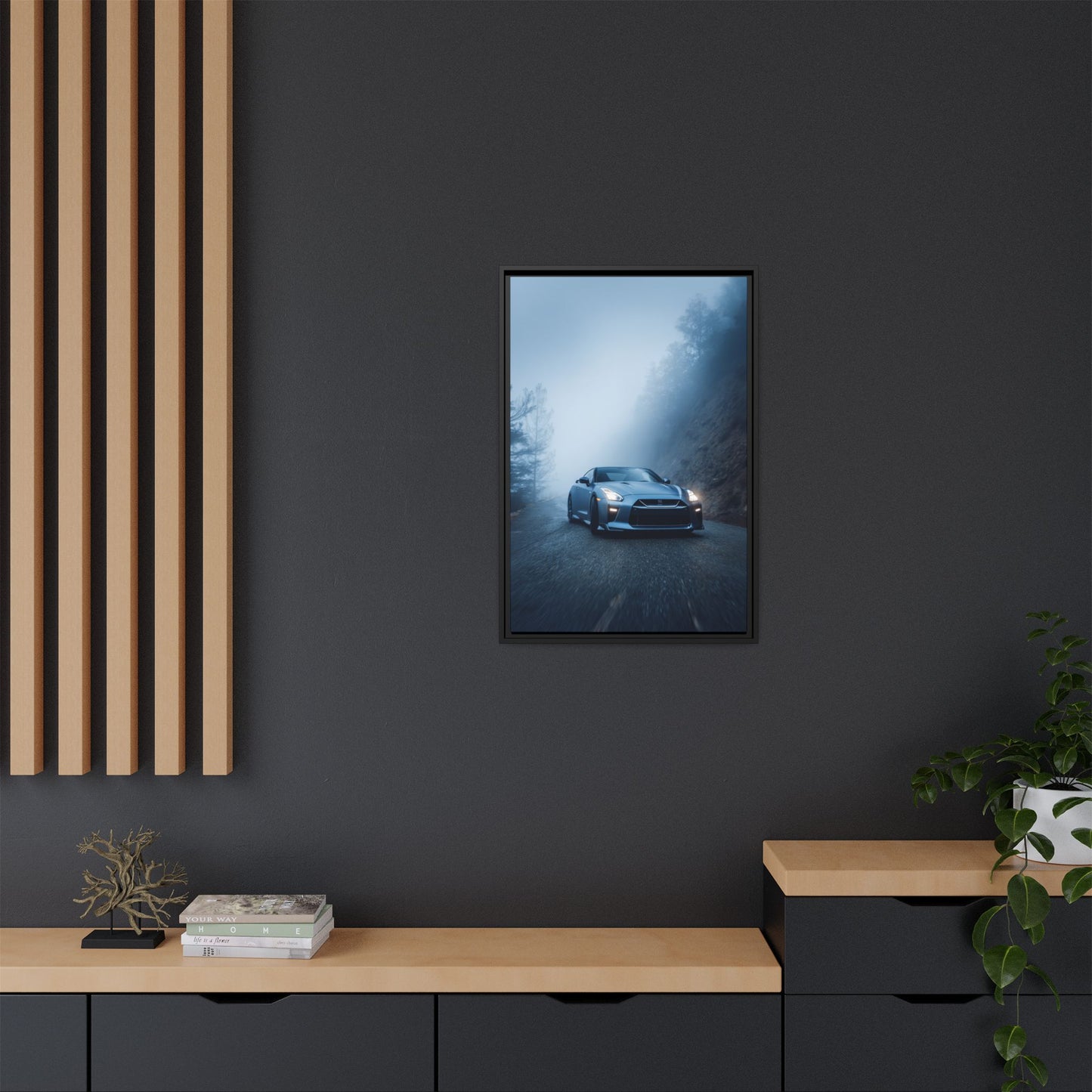 Nissan GT-R R35 – Godzilla Silhouette | Luxury Matte Canvas