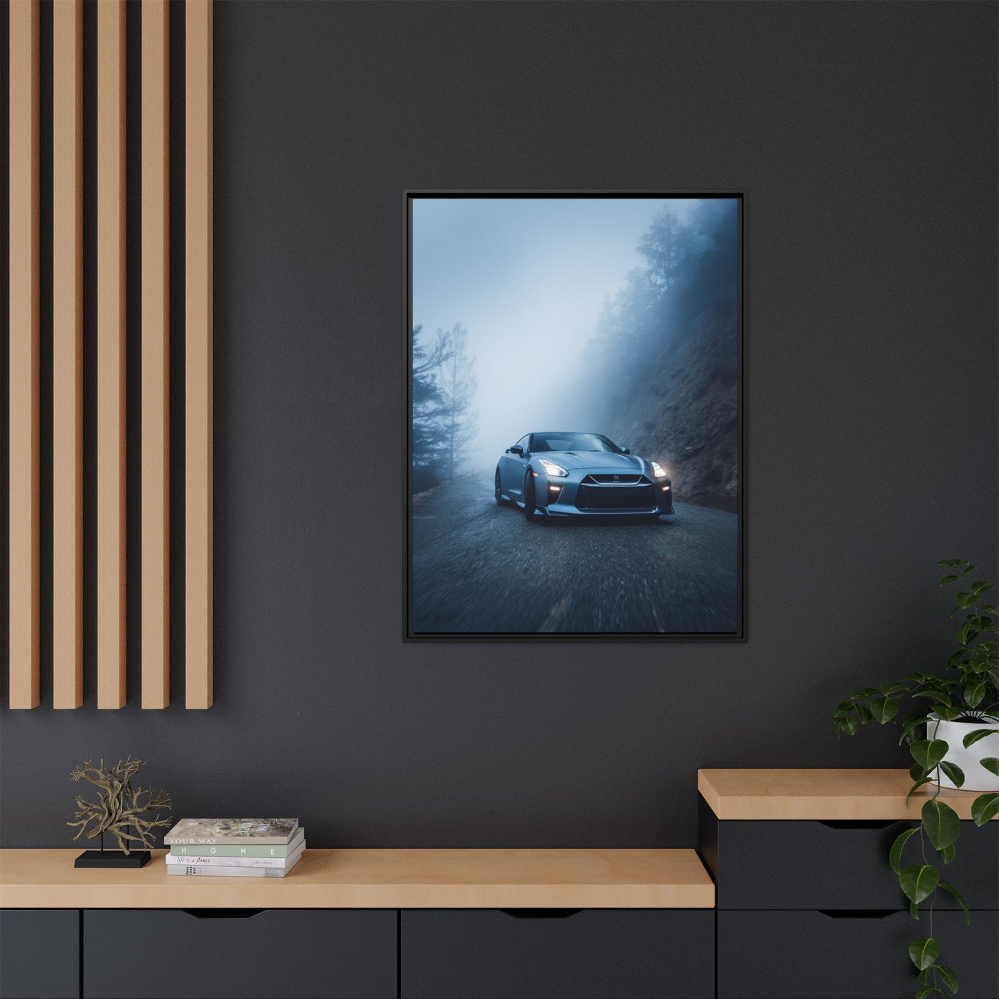 Nissan GT-R R35 – Godzilla Silhouette | Luxury Matte Canvas