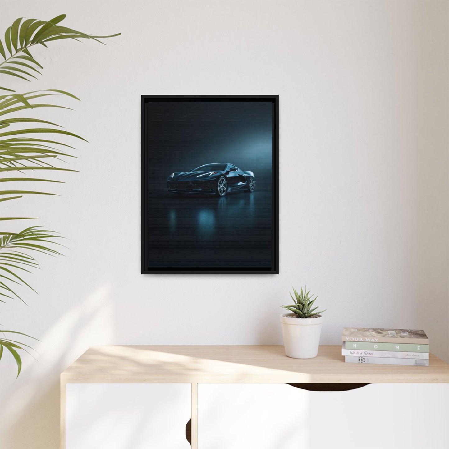 Chevrolet Corvette C8 Stingray – Mid-Engine Silhouette | Luxury Matte Canvas