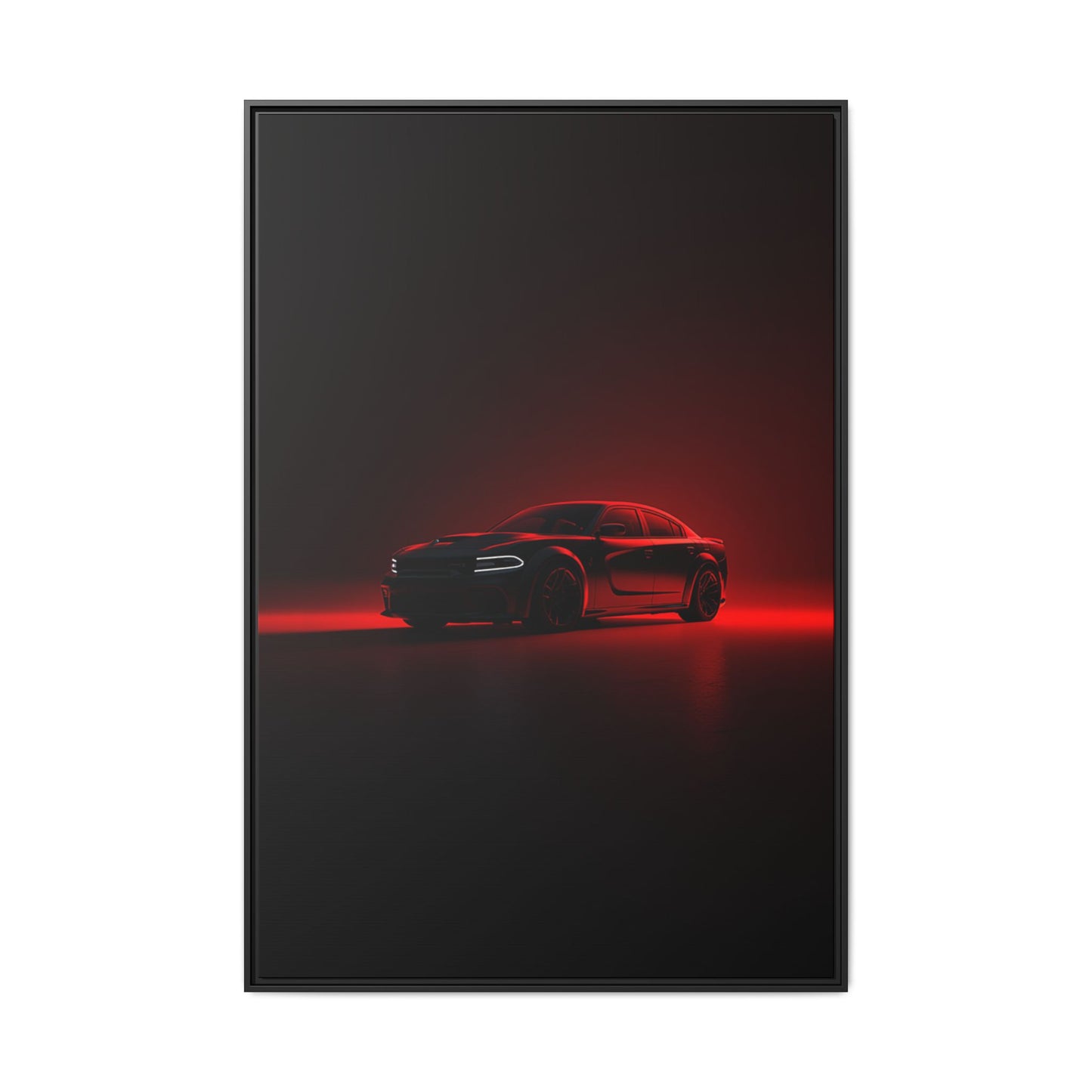 Dodge Charger Hellcat – Supercharged Sedan Silhouette | Luxury Matte Canvas