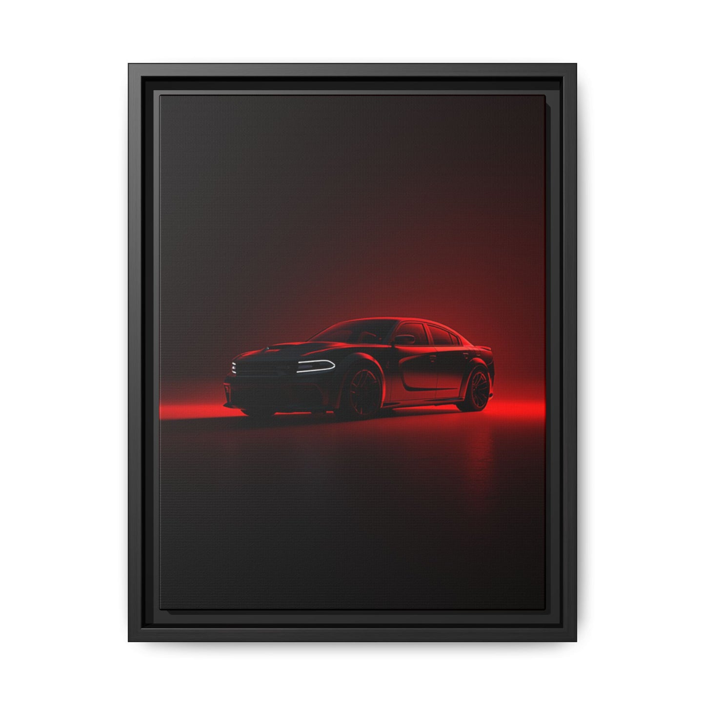 Dodge Charger Hellcat – Supercharged Sedan Silhouette | Luxury Matte Canvas