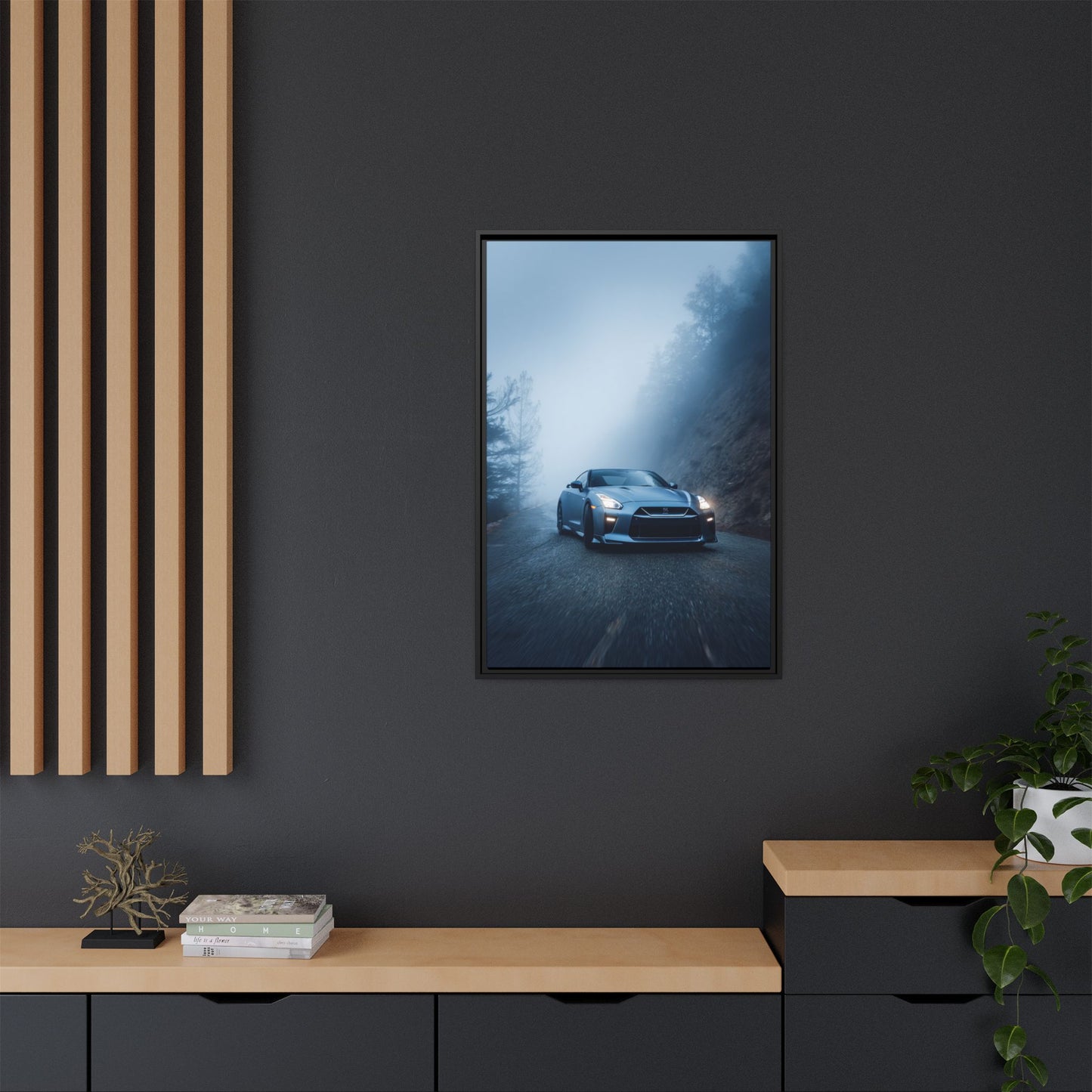 Nissan GT-R R35 – Godzilla Silhouette | Luxury Matte Canvas