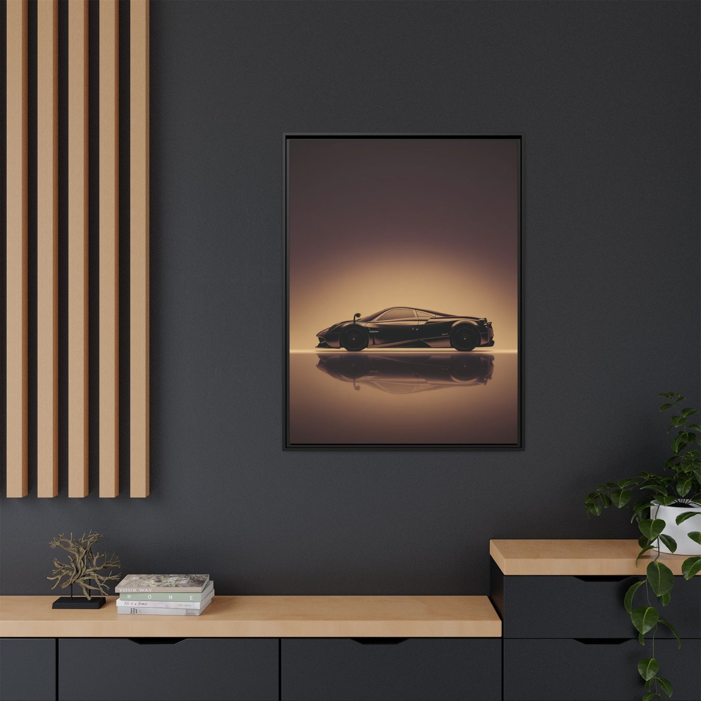 Pagani Huayra – Airflow Silhouette | Luxury Matte Canvas