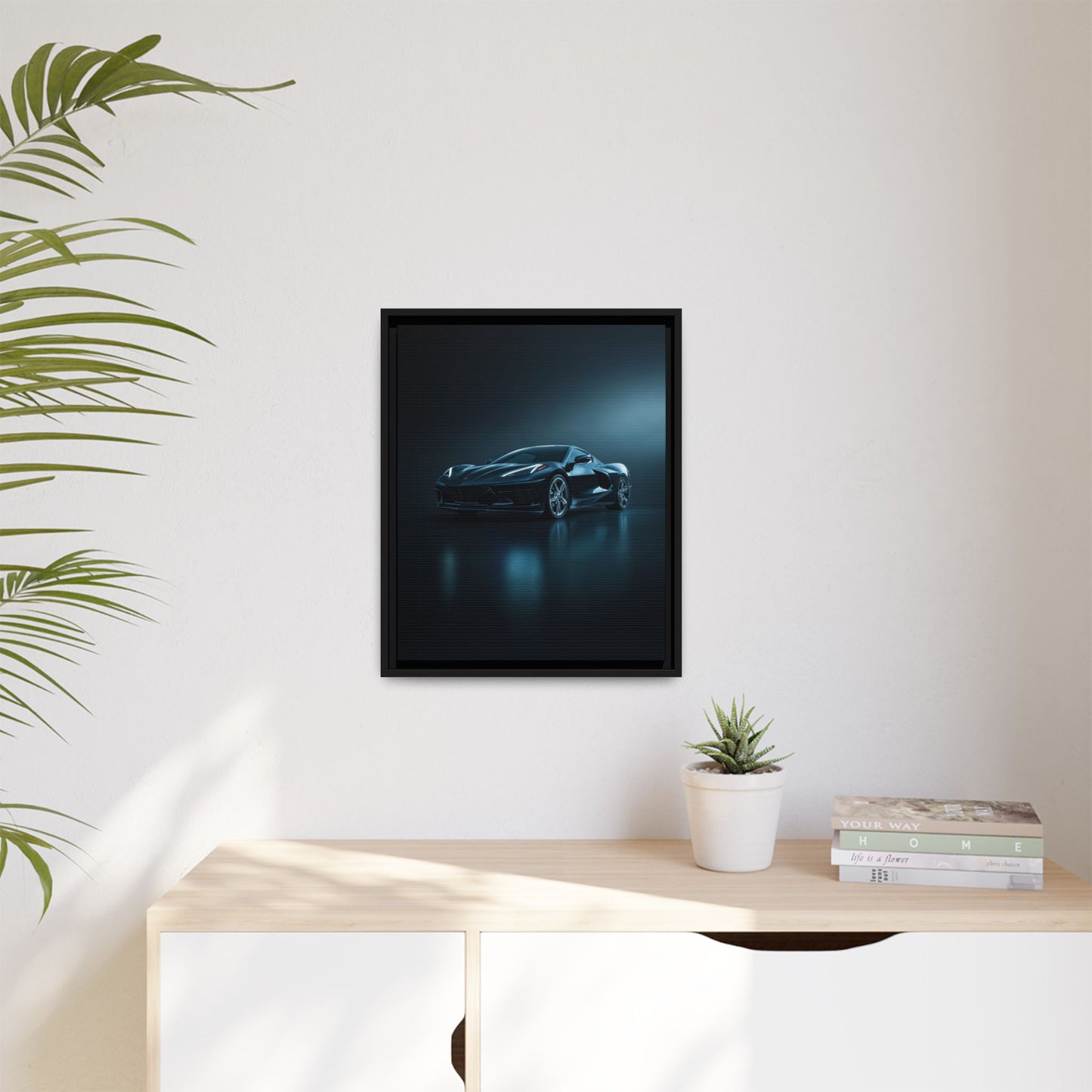Chevrolet Corvette C8 Stingray – Mid-Engine Silhouette | Luxury Matte Canvas