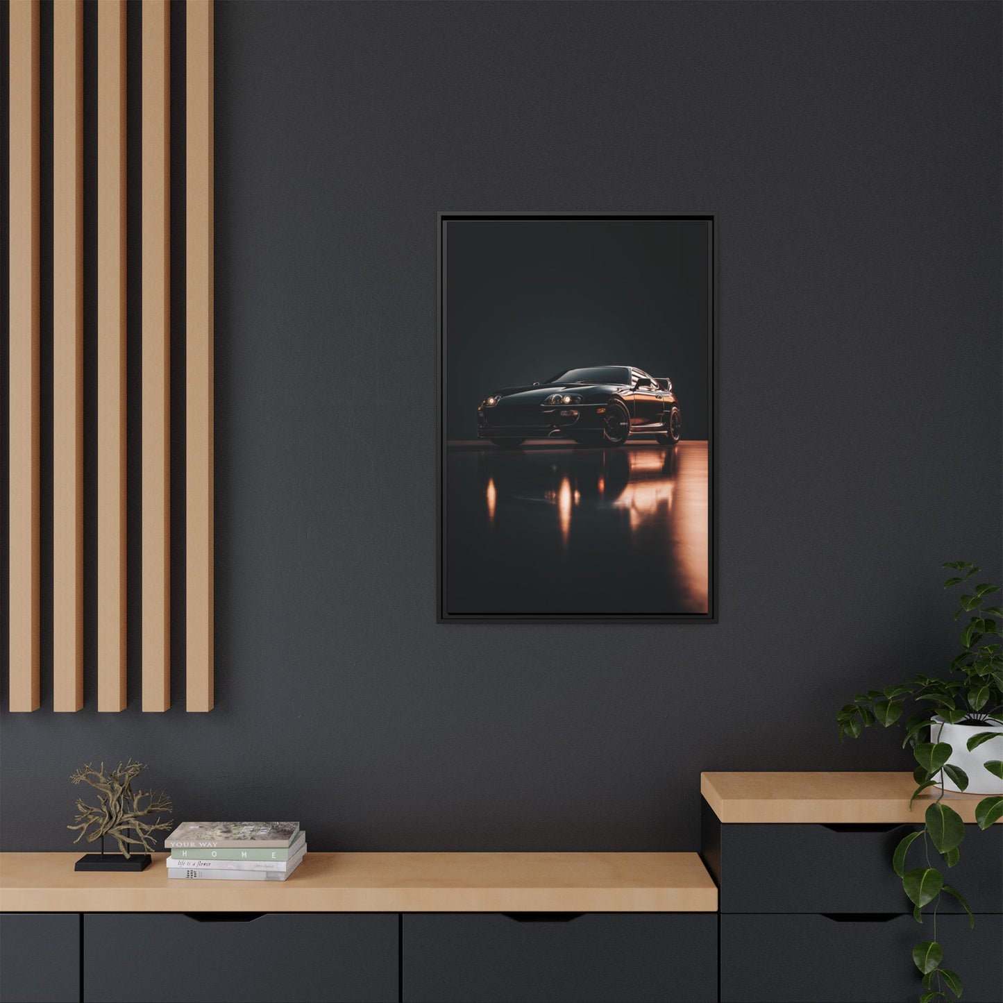 Toyota Supra MK4 – JDM Icon Silhouette | Luxury Matte Canvas