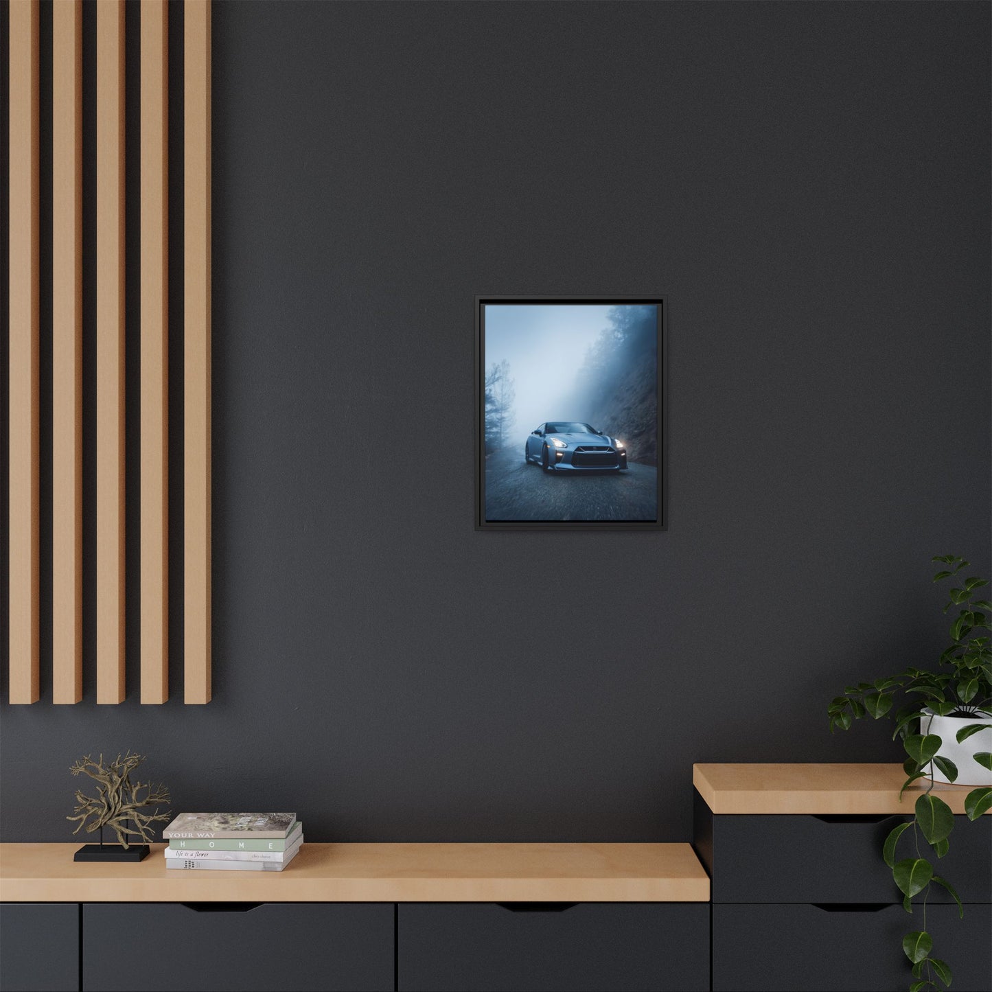 Nissan GT-R R35 – Godzilla Silhouette | Luxury Matte Canvas