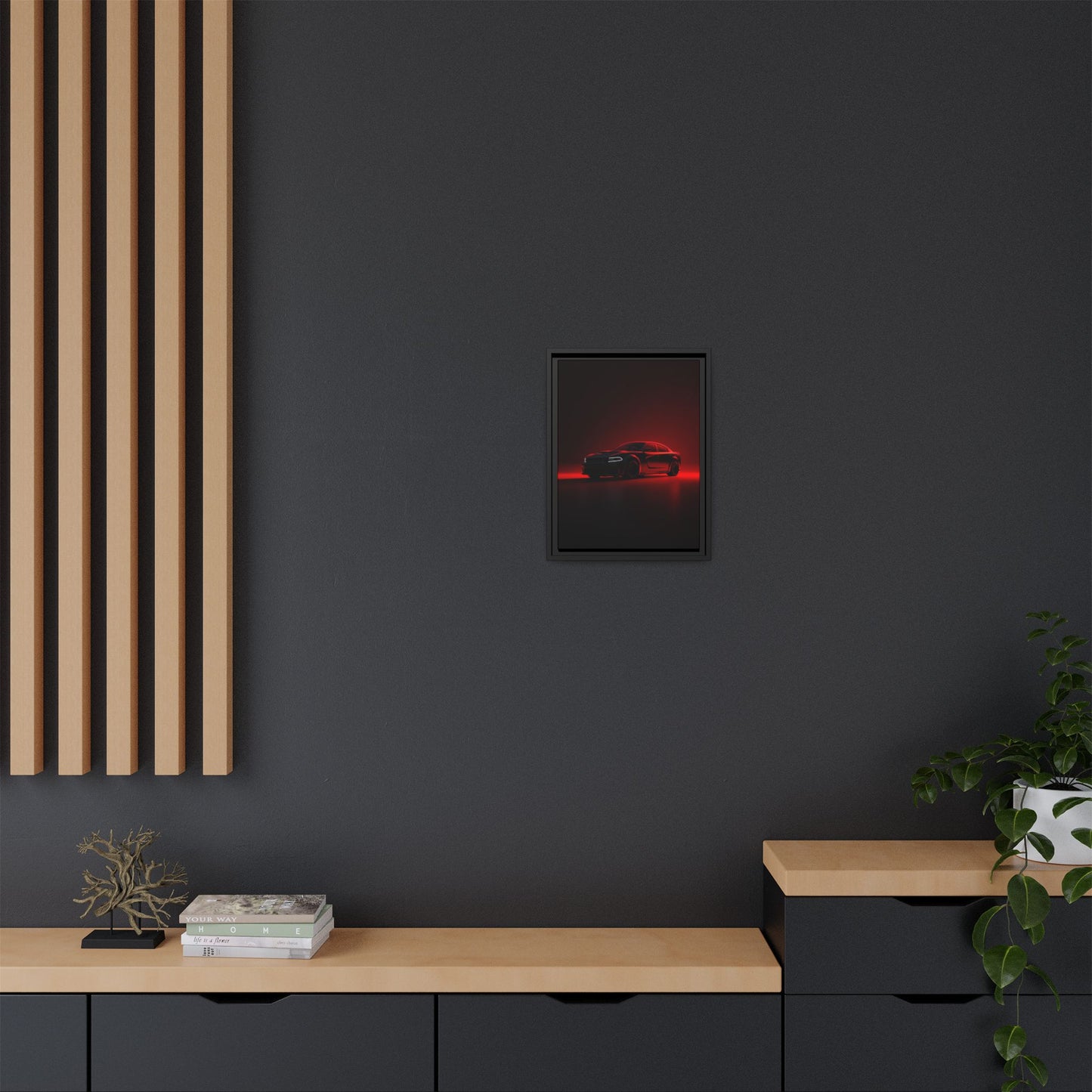 Dodge Charger Hellcat – Supercharged Sedan Silhouette | Luxury Matte Canvas