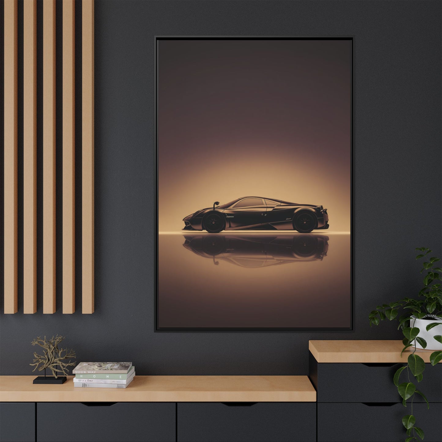 Pagani Huayra – Airflow Silhouette | Luxury Matte Canvas