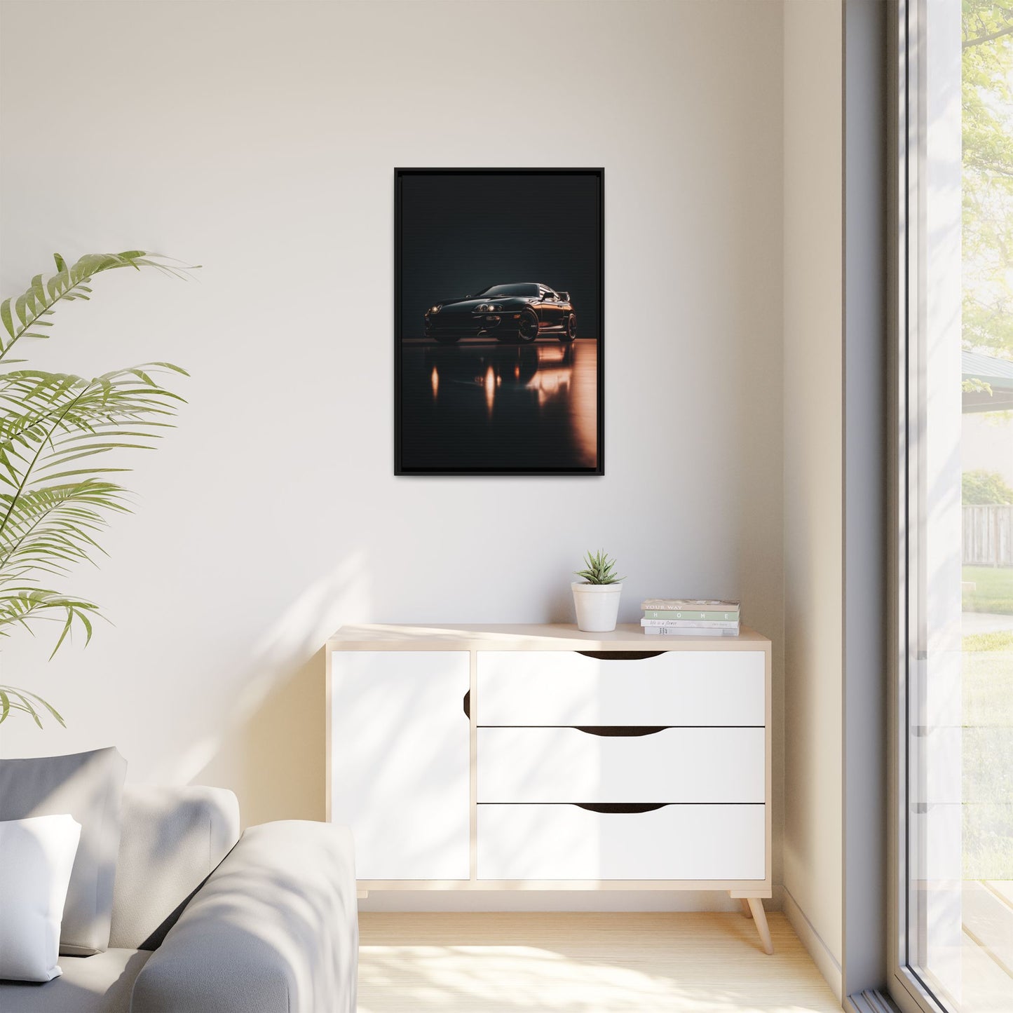 Toyota Supra MK4 – JDM Icon Silhouette | Luxury Matte Canvas