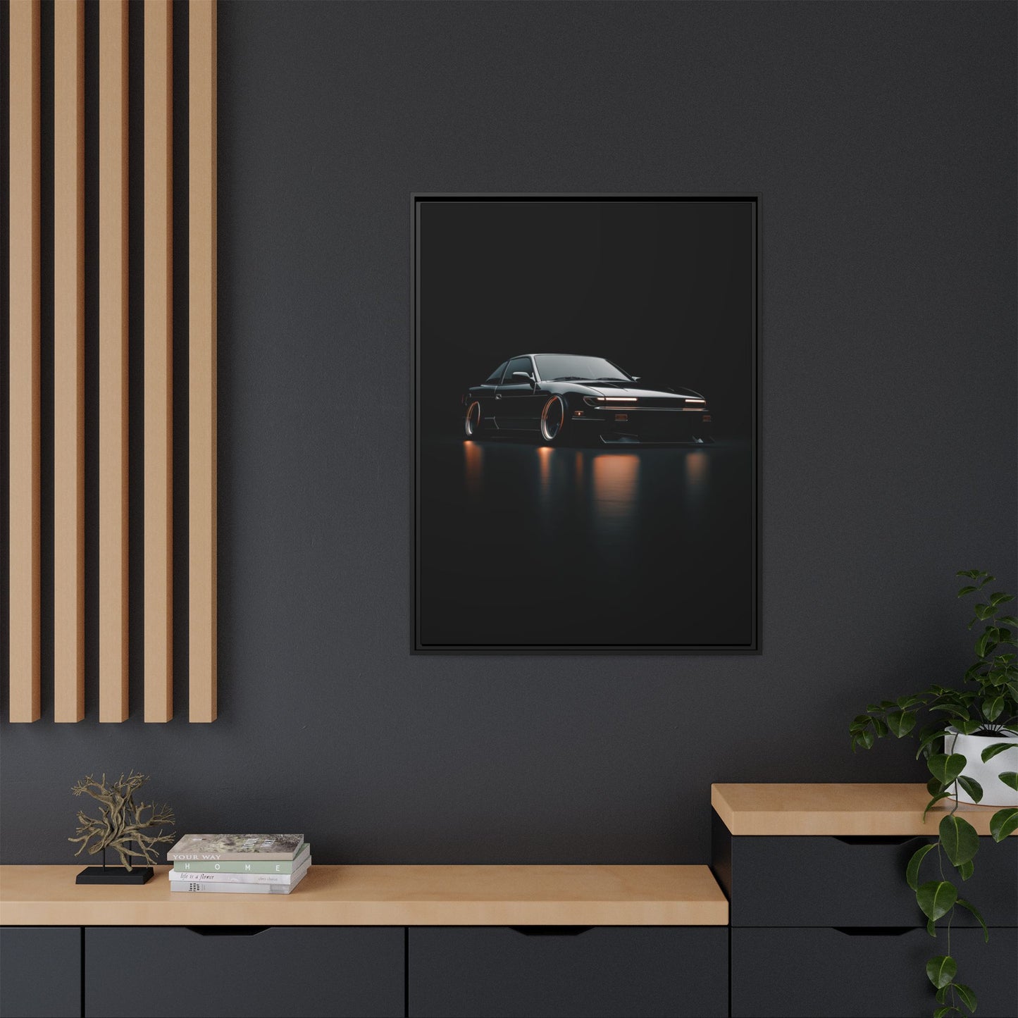 Nissan 240SX S13 – JDM Drift Icon Silhouette | Luxury Matte Canvas