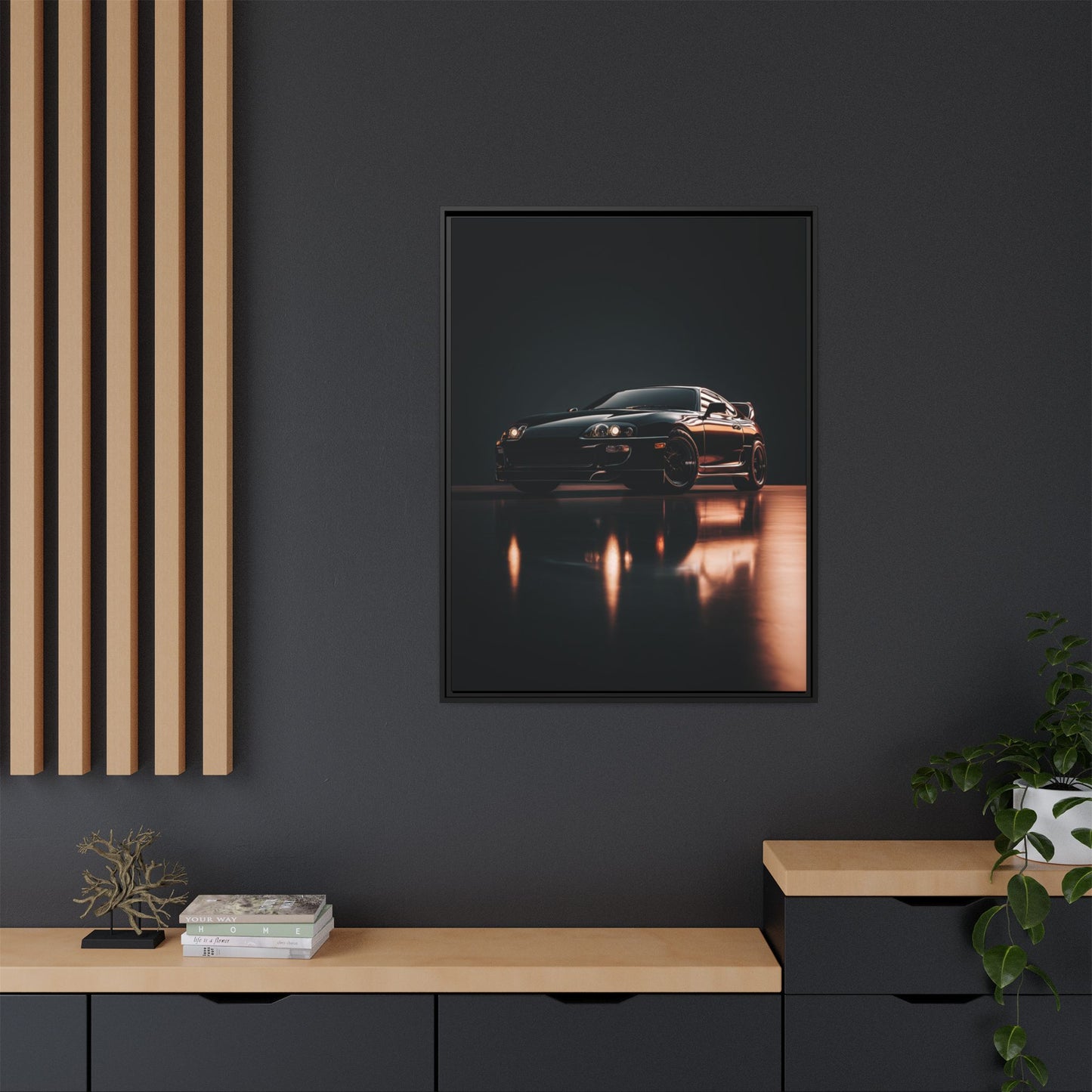 Toyota Supra MK4 – JDM Icon Silhouette | Luxury Matte Canvas