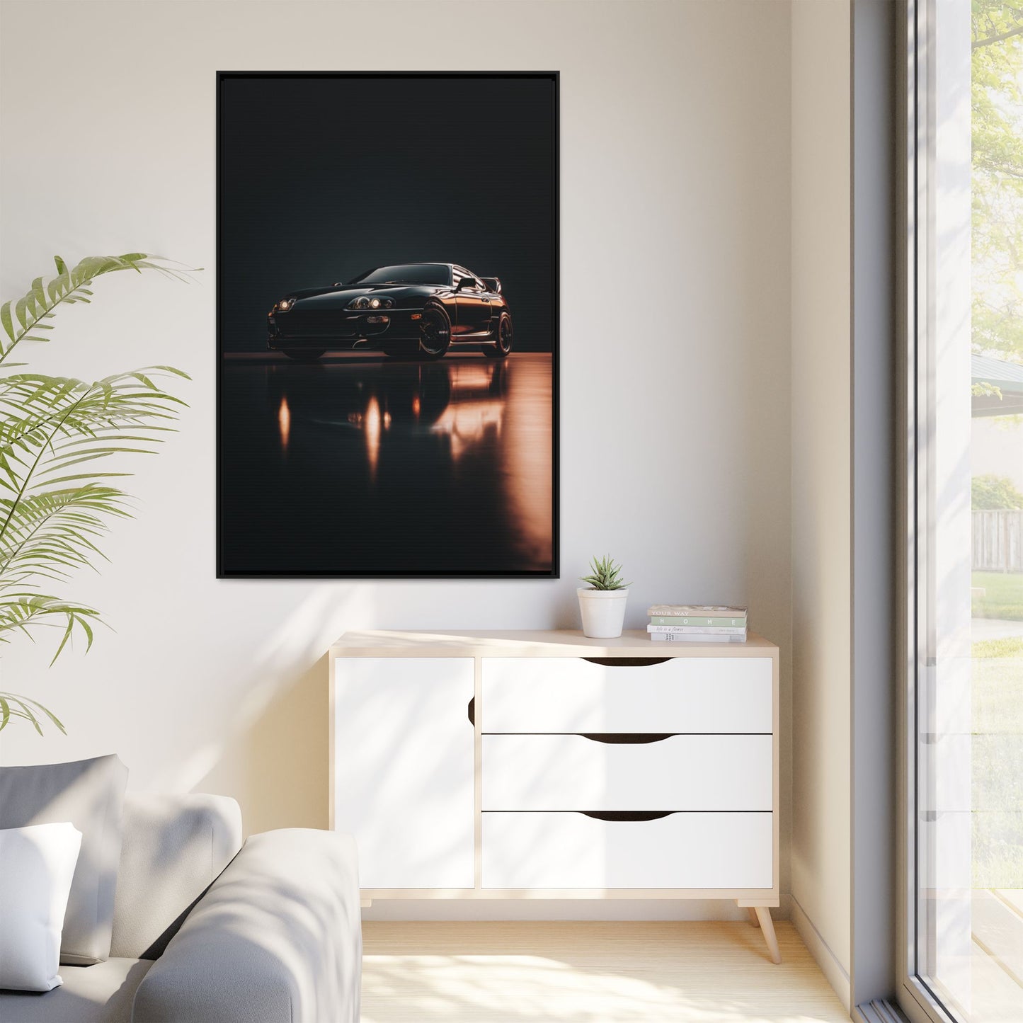 Toyota Supra MK4 – JDM Icon Silhouette | Luxury Matte Canvas